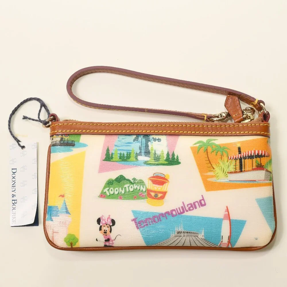 Disney Parks Dooney & Bourke Wristlet – Theme Park Icons – New w/ Tags - Picture 2 of 6